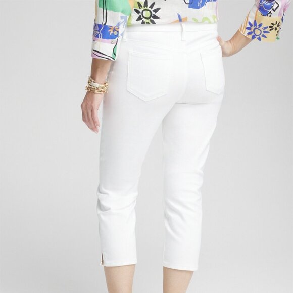 Chicos | No Stain Girlfriend White Capris Pants - Picture 3 of 6